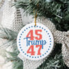 Trump 45 47 Christmas Ornament