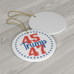 Trump 45 47 Christmas Ornament