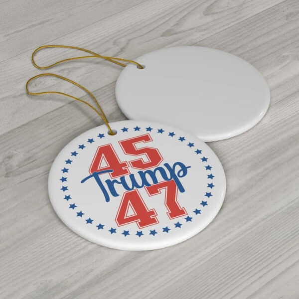 Trump 45 47 Christmas Ornament