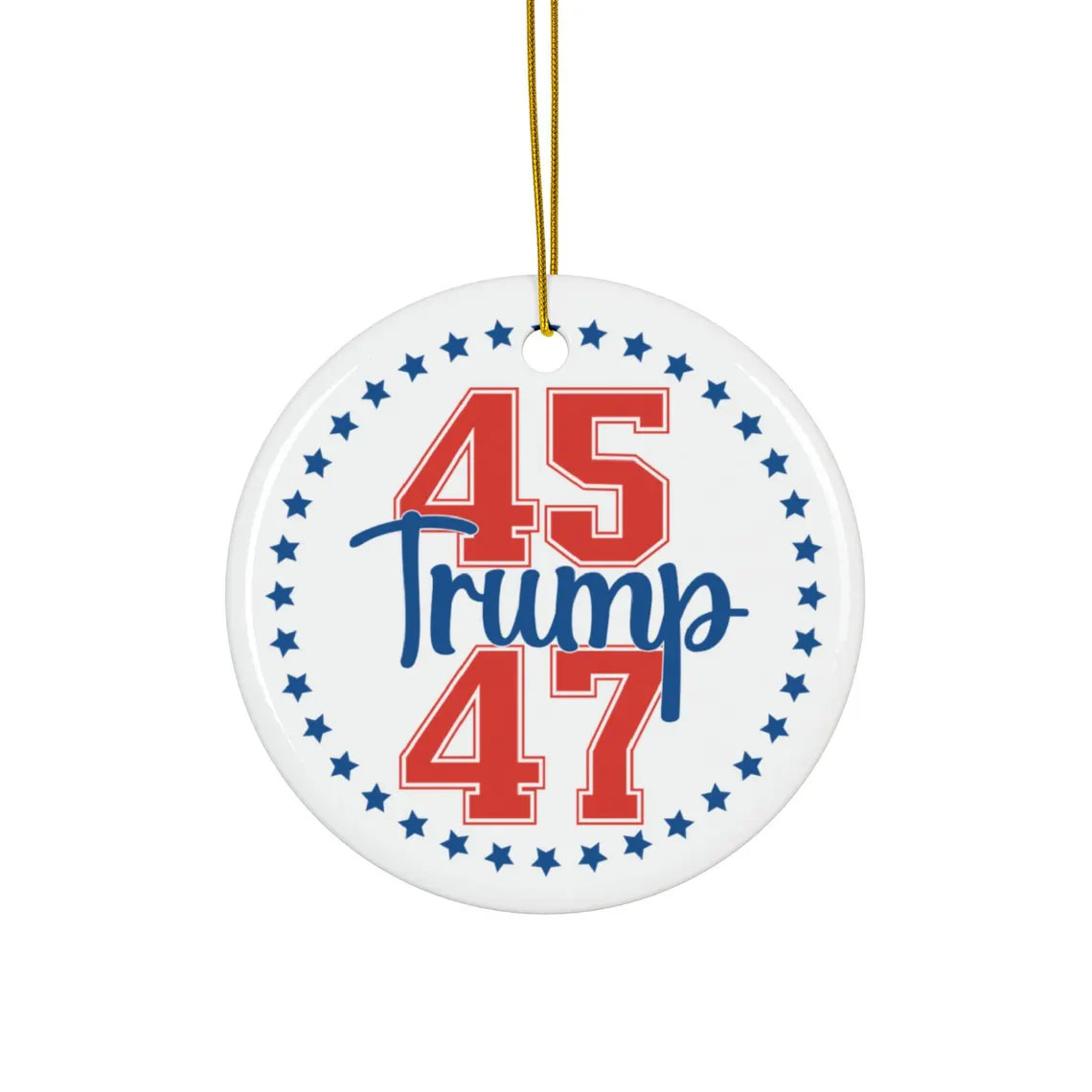 Trump 45 47 Christmas Ornament