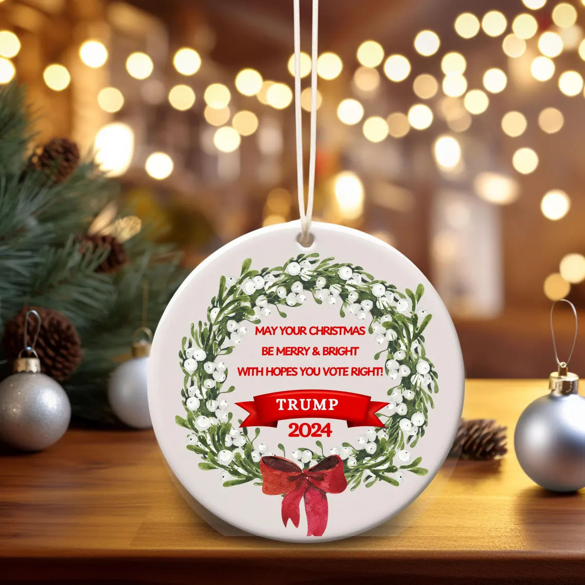 Trump Christmas Ornament