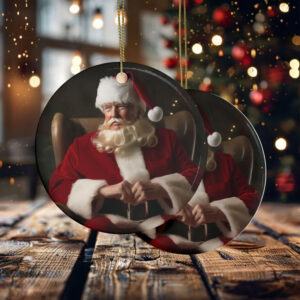 Trump Christmas Ornament Ceramic
