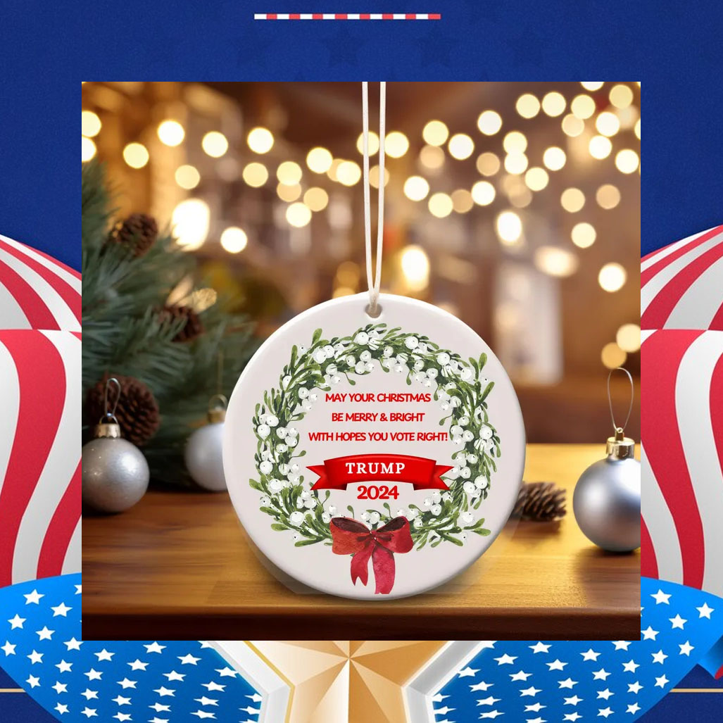 Trump Christmas Ornament, Holiday Vote 2024, Festive Political Ornament, Gift for Republican, Election Decor, Unique Gifts
