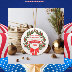 Trump Christmas Ornament, Holiday Vote 2024, Festive Political Ornament, Gift for Republican, Election Decor, Unique Gifts