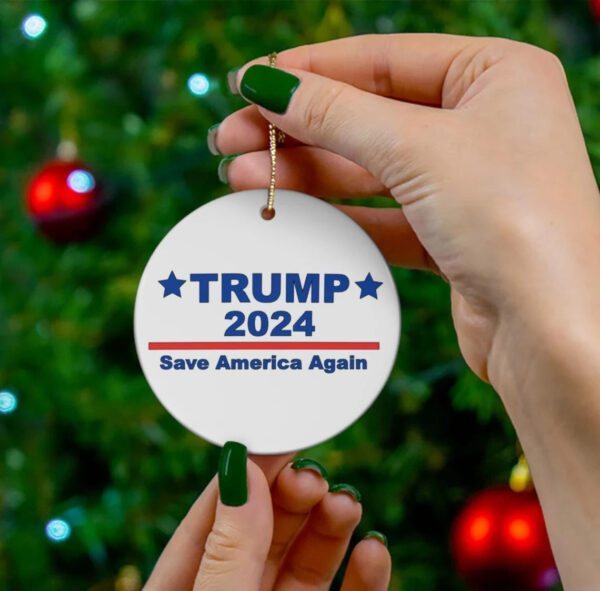 Trump Christmas Ornament, Trump 2024 Election, MAGA Ornament, Republican Xmas Tree Decor, Donald Trump, Patriotic Gifts, Republican Gifts
