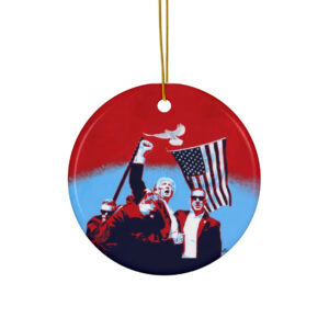 Trump FIGHT Ceramic Ornament