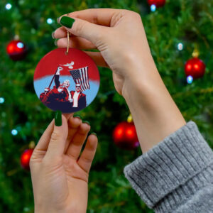 Trump FIGHT Ceramic Ornament