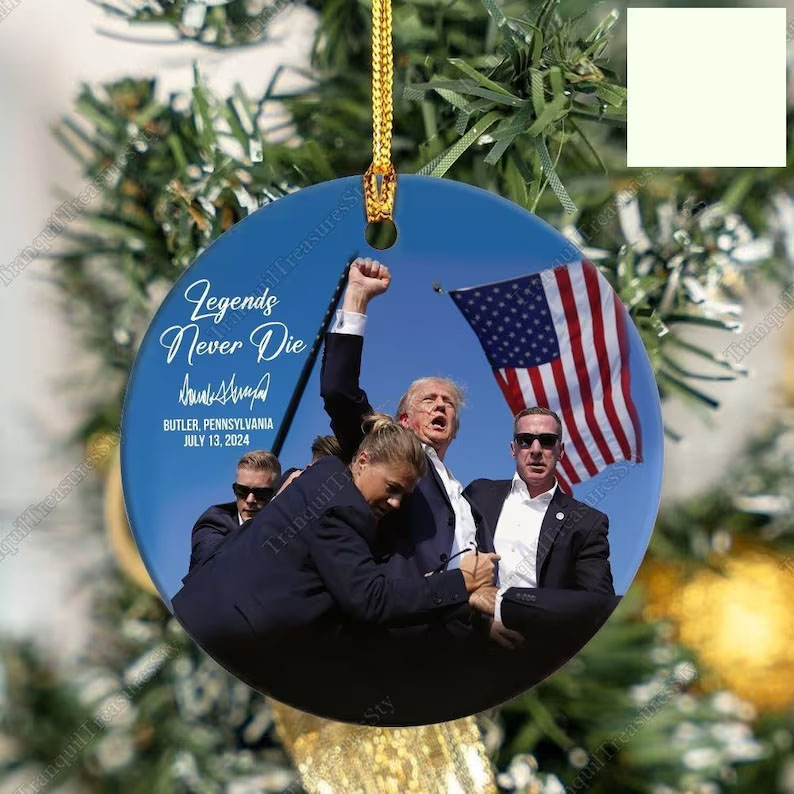 3D Santa Trump Christmas Ornament