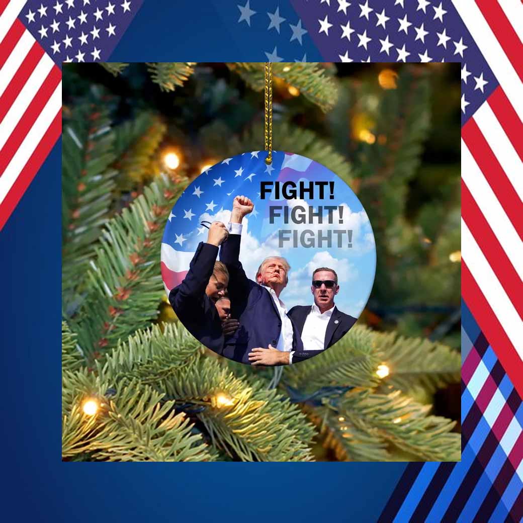 Trump Fight Fight Fight For America Ornament