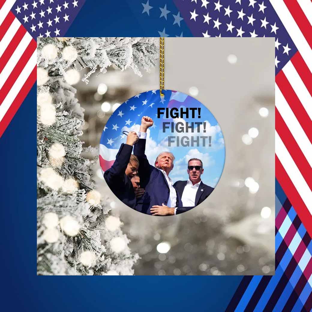 Trump Fight Fight Fight For America Ornament