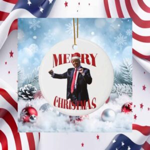 Trump Funny Merry Christmas Ornament