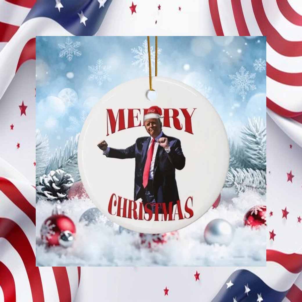 Trump Funny Merry Christmas Ornament