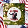 Trump Funny Merry Christmas Ornament