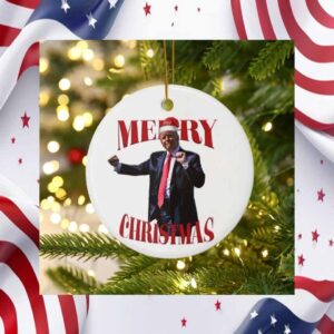 Trump Funny Merry Christmas Ornament