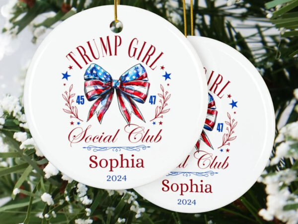 Trump Girl Christmas Ornament