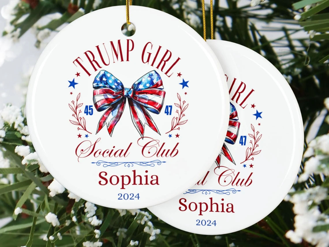 Trump Girl Christmas Ornament
