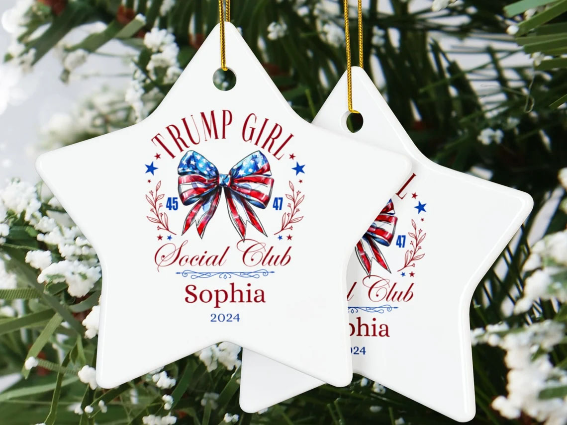 Trump Girl Christmas Ornament