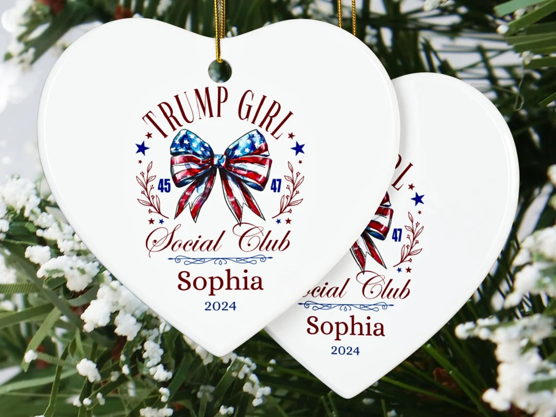 Trump Girl Christmas Ornament