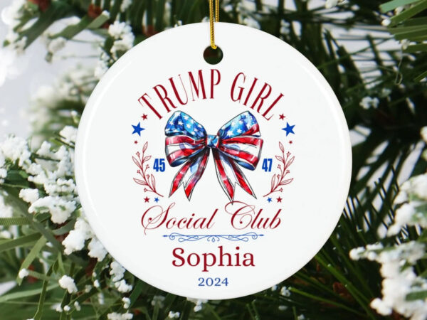 Trump Girl Christmas Ornament