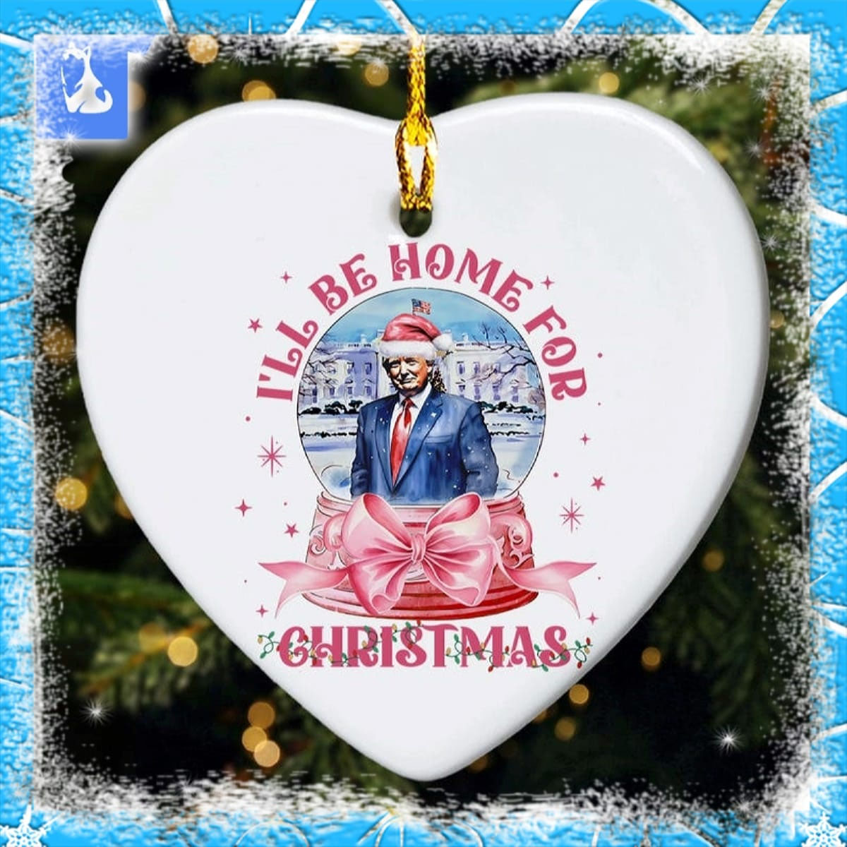 Trump I’ll Be Home For Ornament