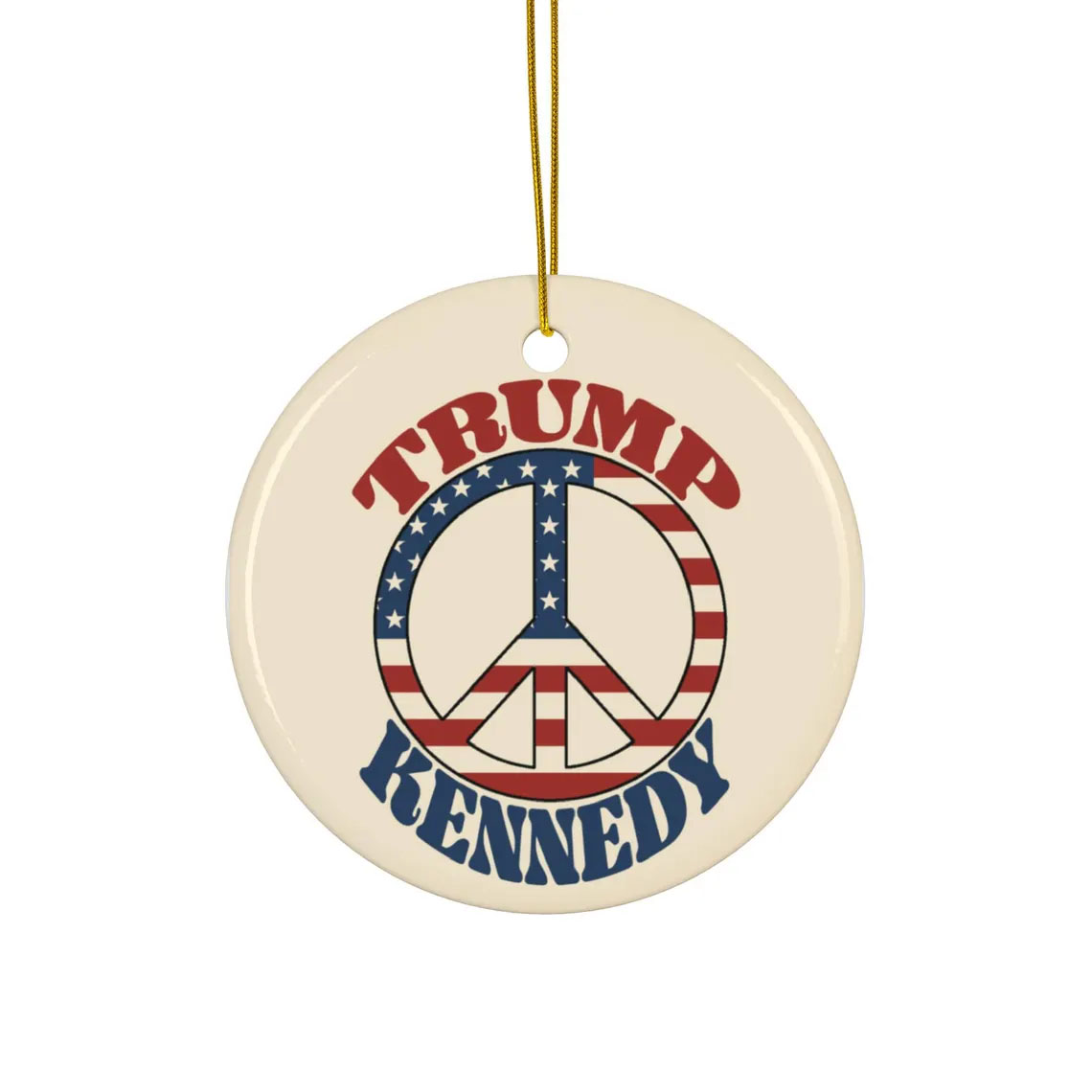 Trump Kennedy Christmas Ornament, Patriotic Christmas Ornament