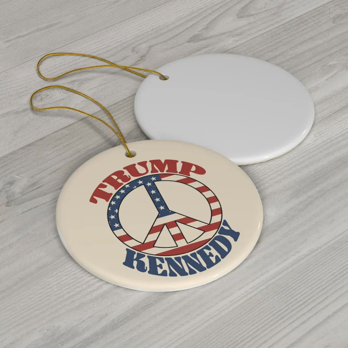 Trump Kennedy Christmas Ornament, Patriotic Christmas Ornament