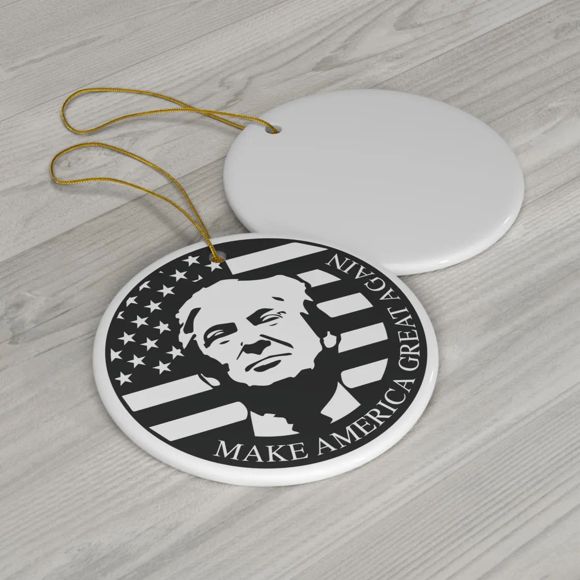 Trump Maga 2024 Gift, Trump Ceramic Ornament, Political Gift, Employee present