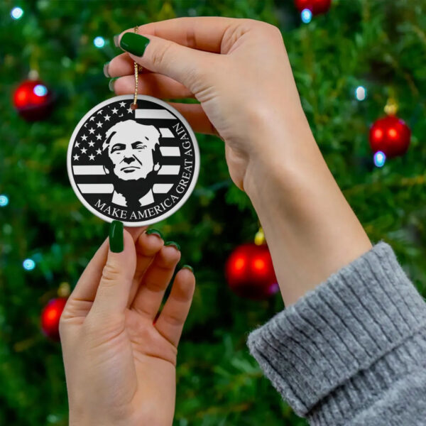 Trump Maga 2024 Gift, Trump Ceramic Ornament, Political Gift, Employee present