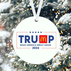 Trump McDonalds 2024 Ornament