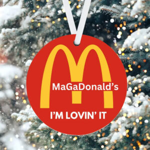 Trump McDonalds 2024 Ornaments