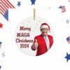 Trump Merry MAGA Christmas Ornament