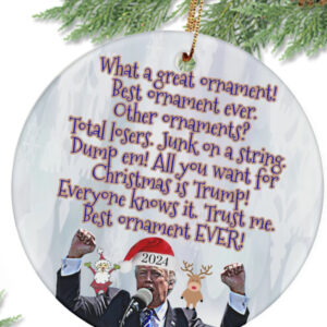 Trump Ornament, Trump 2024, Christmas Tree Ornament, Trump Christmas Decoration, MAGA Ornament, Gift For Trump Lovers, Lets Go Brandon