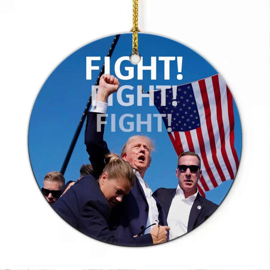 Trump Ornament,Trump Failed Attempt Ornament, Christmas trump Ornament Trump Fist, Christmas Gift