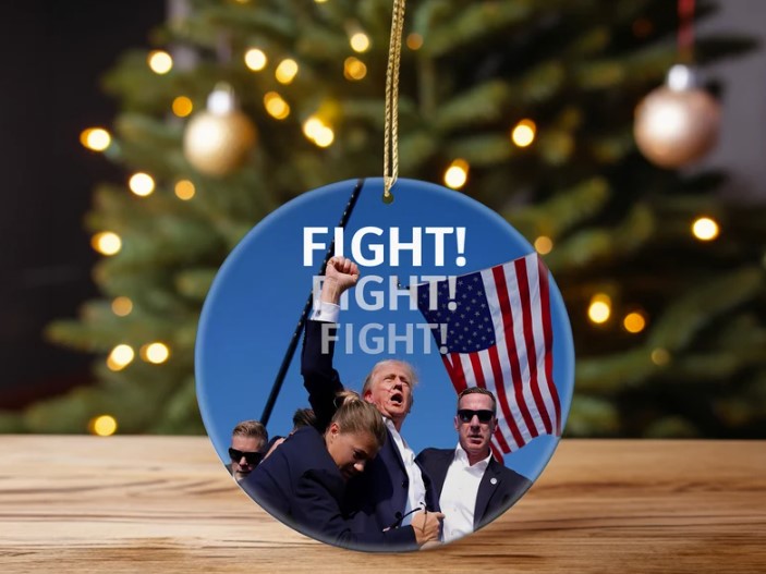 Trump Ornament,Trump Failed Attempt Ornament