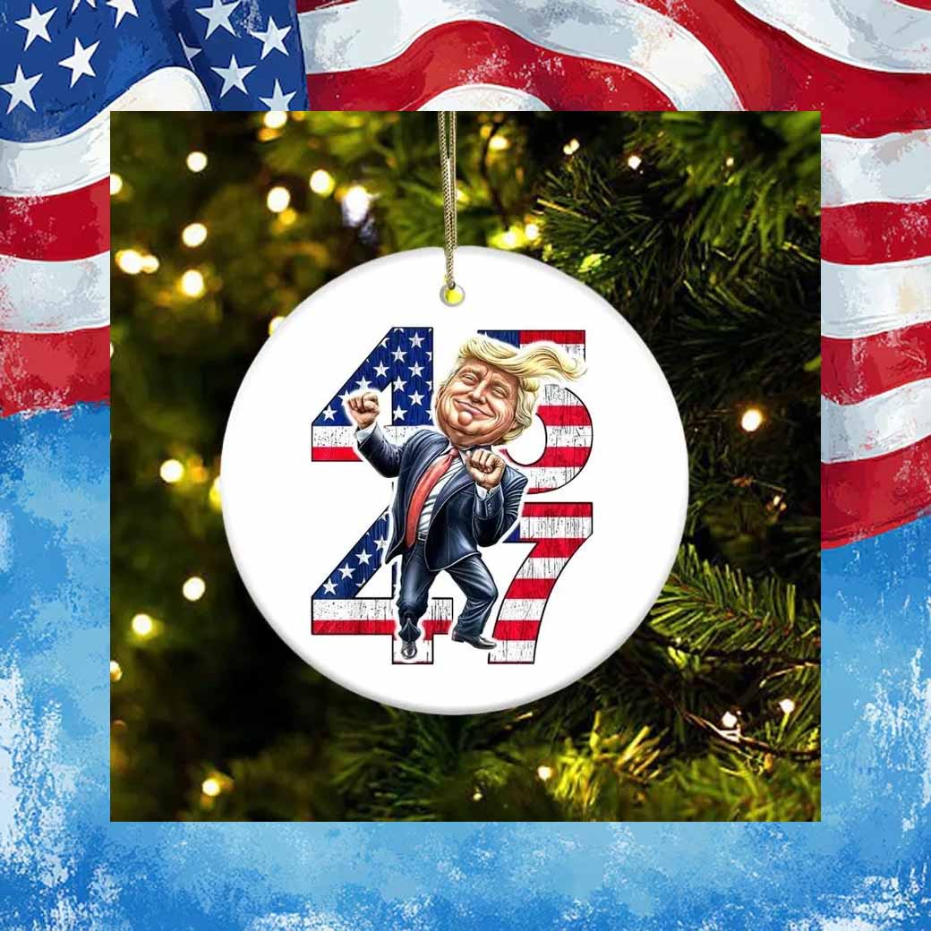 Trump President Funny 45-47 Ornament