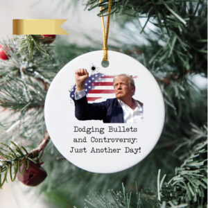 Trump Shooting Ornament, Trump Rally Shooting 2024 Ornament, Donald Trump Gift, Attempted Assassination, Patriotic Gift, Trump 2024 Survived