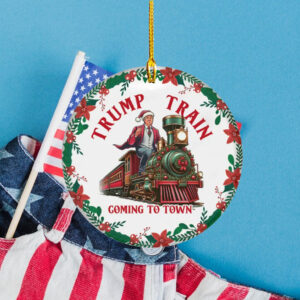 Trump Train Coming To Town Christmas Ornament