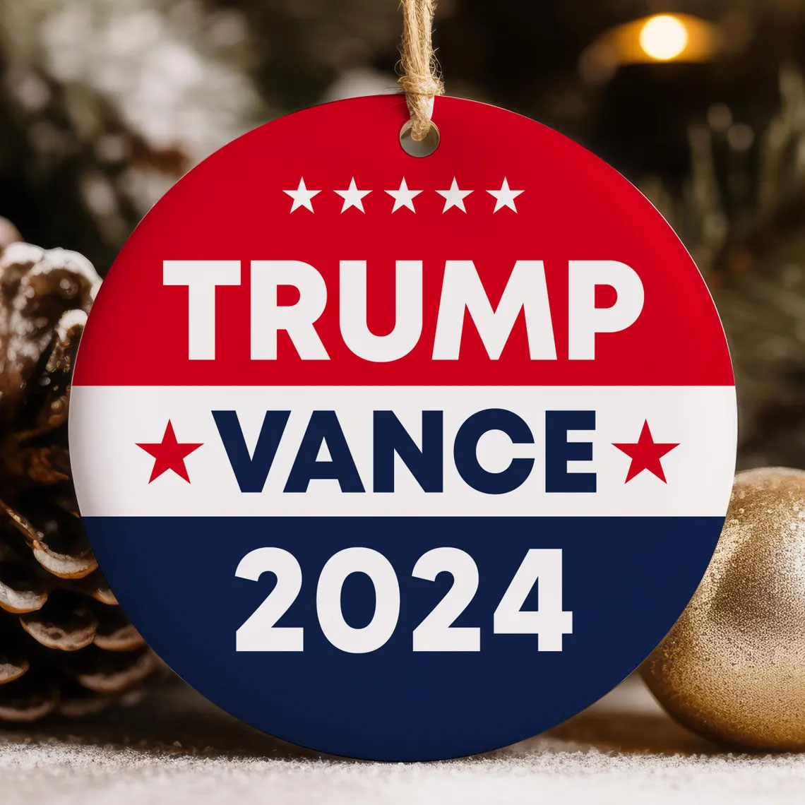 Trump Vance 2024 Christmas Ornament