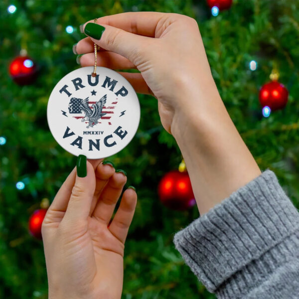 Trump Vance 2024 Christmas Ornament Ceramic