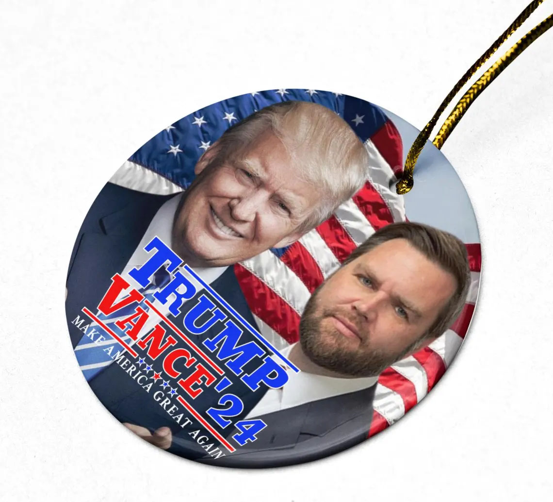 Trump Vance 2024 MAGA Ceramic Ornament
