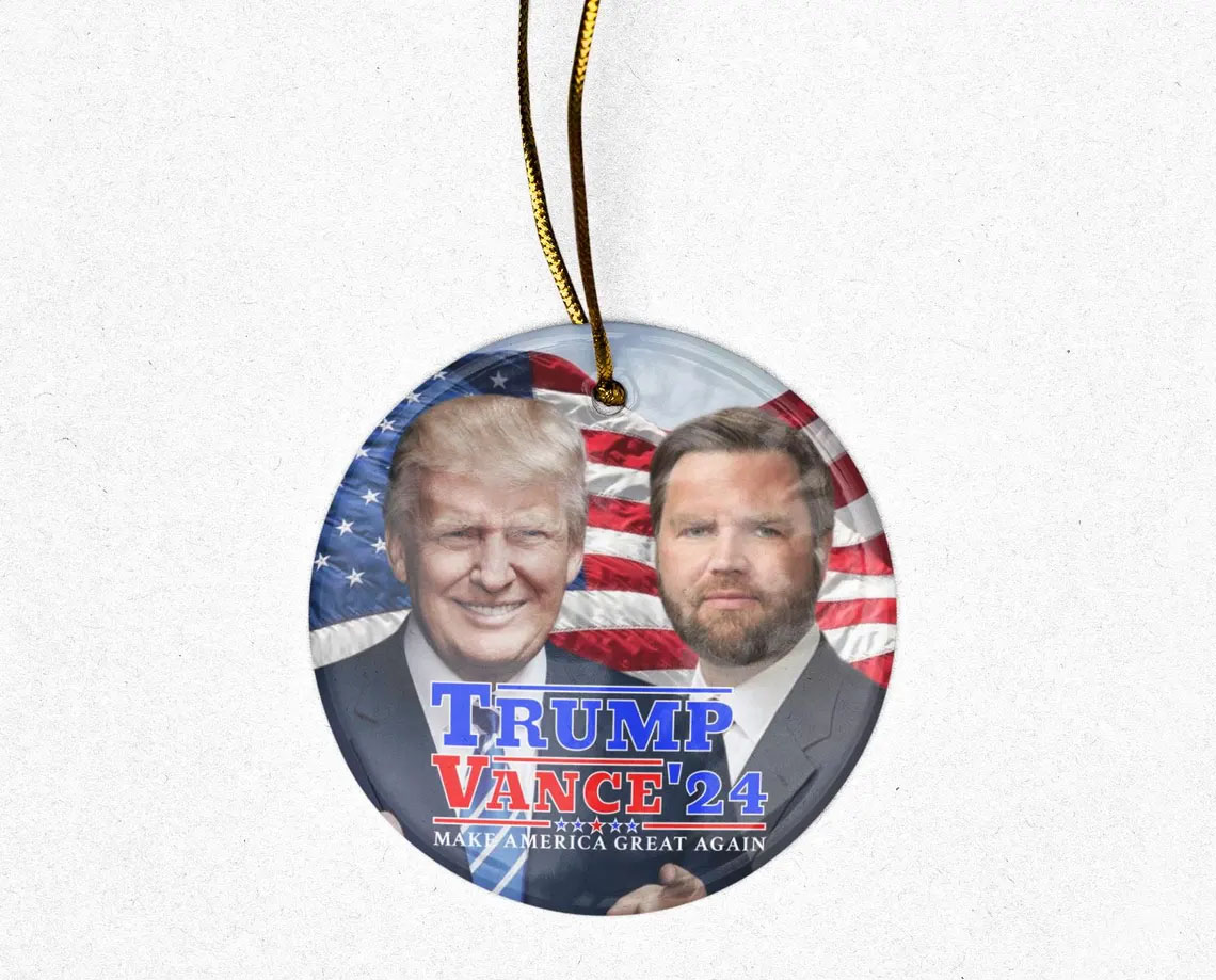 Trump Vance 2024 MAGA Ceramic Ornament