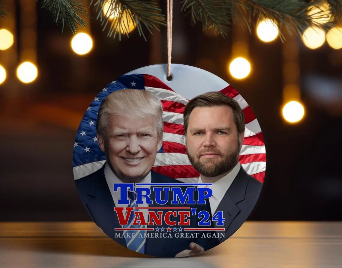 Trump Vance 2024 MAGA Ceramic Ornament