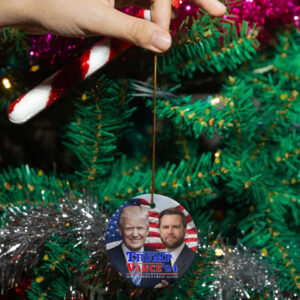 Trump Vance 2024, MAGA Republican Christmas Ceramic Ornament