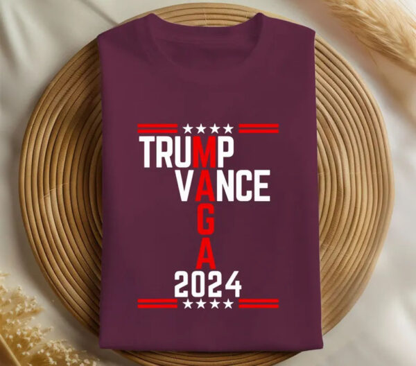 Trump Vance Maga 2024 T-shirt, Patriotic Political Tee, Trump Vance Campaign T-shirt, Pro-Trump 2024 T-shirt, Trump Vance Support Shirt