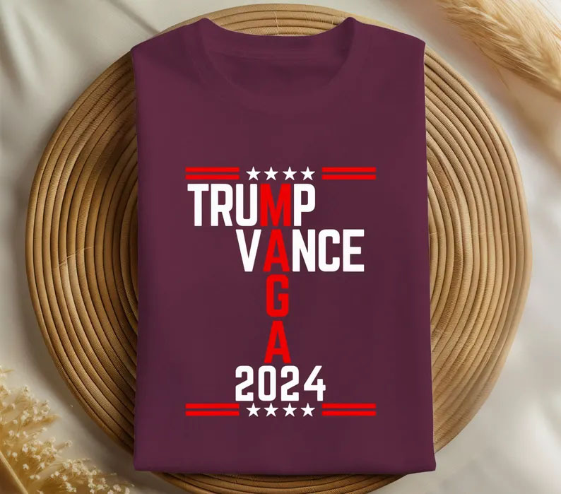 Trump Vance Maga 2024 T-shirt, Patriotic Political Tee, Trump Vance Campaign T-shirt, Pro-Trump 2024 T-shirt, Trump Vance Support Shirt