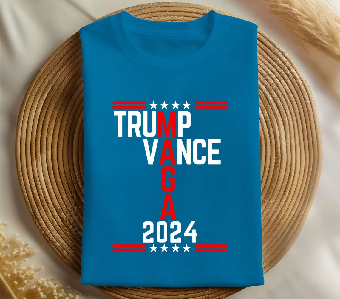 Trump Vance Maga 2024 T-shirt, Patriotic Political Tee, Trump Vance Campaign T-shirt, Pro-Trump 2024 T-shirt, Trump Vance Support Shirt