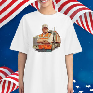 Trump With Garbage Truck, Humorous Trump Christmas Shirt