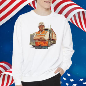Trump With Garbage Truck, Humorous Trump Christmas Shirt
