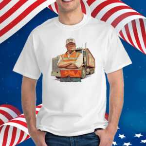 Trump With Garbage Truck, Humorous Trump Christmas Shirt