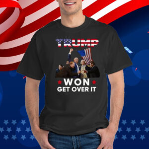 Trump Won Get Over It Funny USA Presidents US Flag Shirt